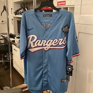 Texas Rangers World Series Seager Nike Jersey - Blue